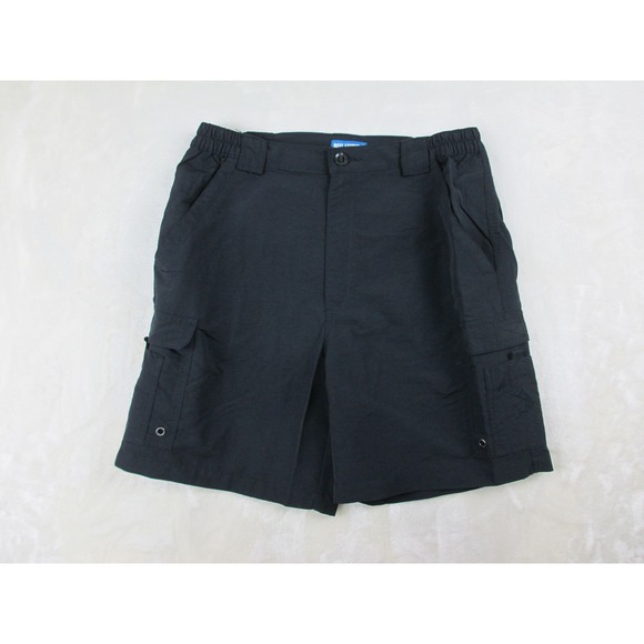 Reel Legends Shorts Mens Medium Black‎ Cargo Lightweight Fishing Fisherman* - Picture 1 of 11